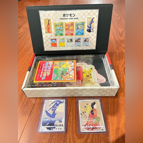 Pokemon Games Pokmon Tcg Japan Post Stamp Box With Autograph Cards